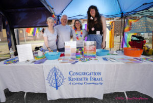 Congregation Keneseth Israel of Allentown, Pa. has a table at Lehigh Valley Pride at SteelStacks on Sunday, August 30, 2026. Photography ©2026, DonnaFisherPhoto.com
